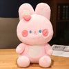 Strawberry Rabbit Plush Toy Doll Sitting