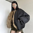 Fashion Fur Collar Cardigan Long Sleeve Coat For Women