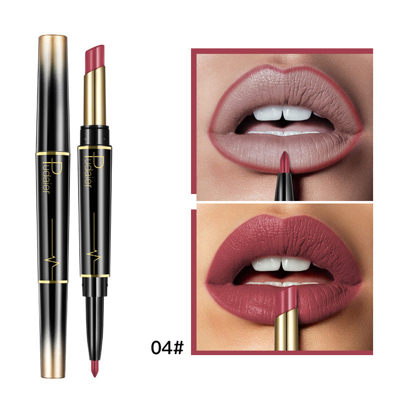 Matte Double-headed Lipstick Lip Liner Lip Lacquer