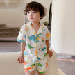 Boys And Girls Home Air Conditioning Clothing Cardigan Pajama Set