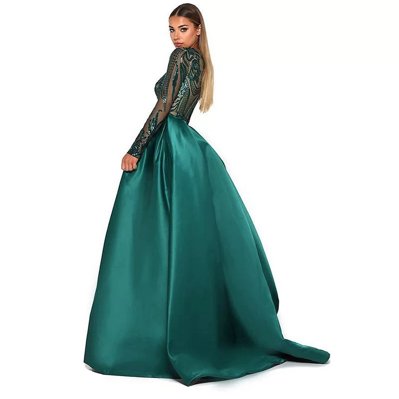 Women's Dark Green Wedding Dress party dress