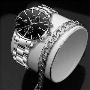 Fake Hree Eye Fashion Business Quartz Watch