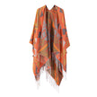 Thickened Cashmere-like Dual-use Geometric Tassel Scarf Cloak