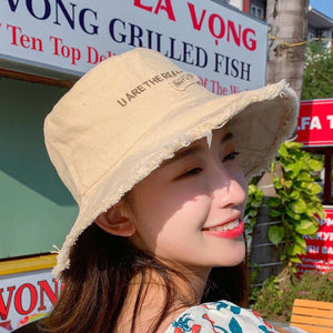 New Shade Women's Outdoor Leisure Alphabet Fisherman Hat