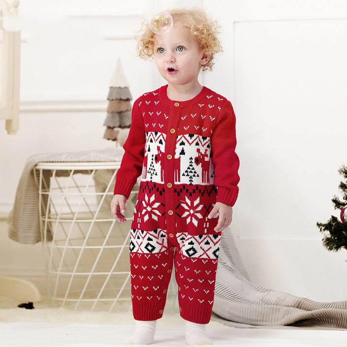 Children's Clothing Christmas Style Baby Jumpsuits