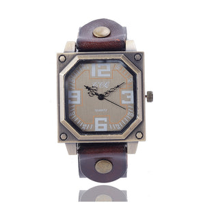 Universal Quartz Pin Buckle Casual Retro Digital Square Women's Watch