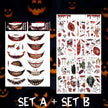 Halloween Fashion Tattoo Stick Smile Lip Sticker