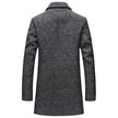 Men Casual Woolen Coat With Scarf