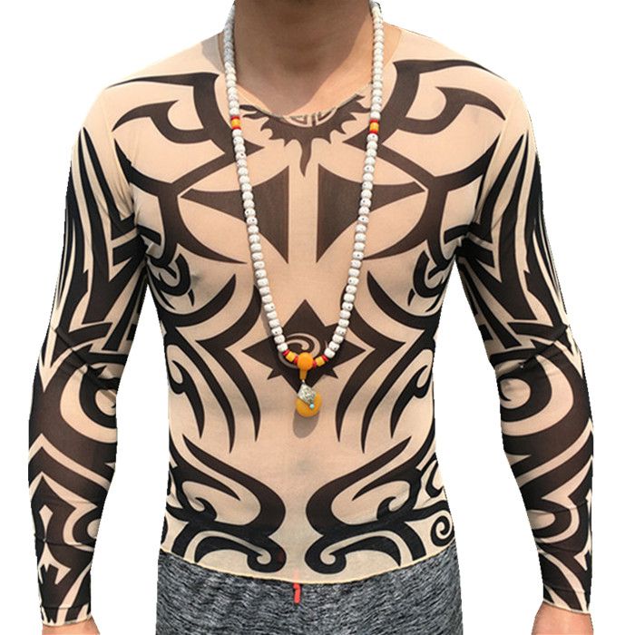 3D Tattoo Guangong Longnv Long Sleeve Sunscreen Clothes