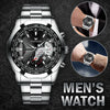 Waterproof Men's Stainless Steel Quartz Analog Wrist Watch Date Business Gift