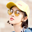 Round Frame Fashionable White Jingting Sunglasses