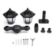 Double Hexagon Ground Plug Villa Garden Solar Wall Landscape Light