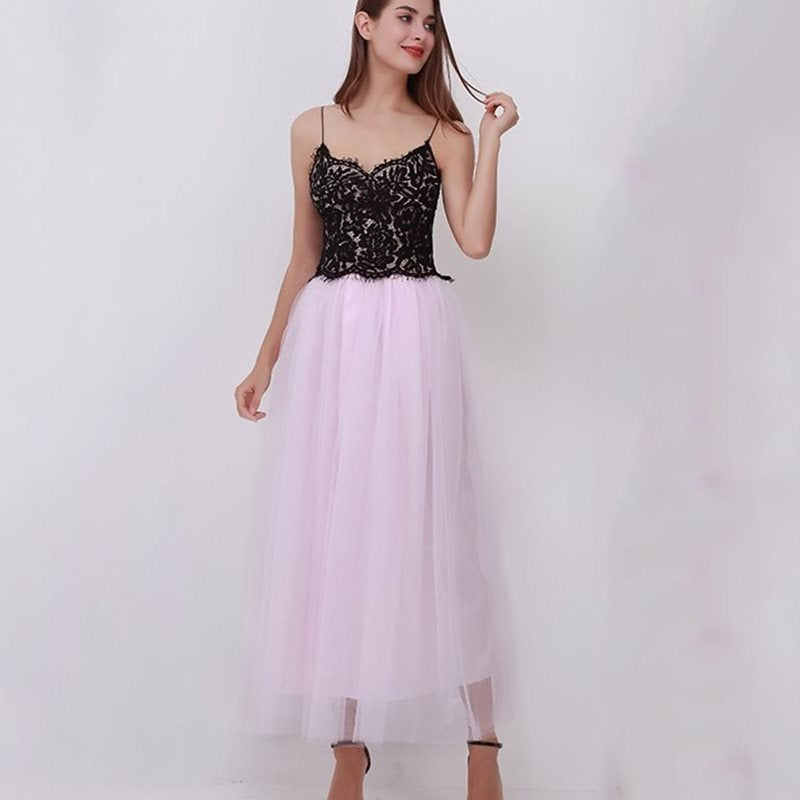 Lace Princess Tulle Long Drees Tutu Skirts For Women