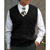 Knitted Vest V-neck Sweater Solid Color Casual