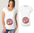 Football Baby Kicking Pregnant Woman T-shirt Top