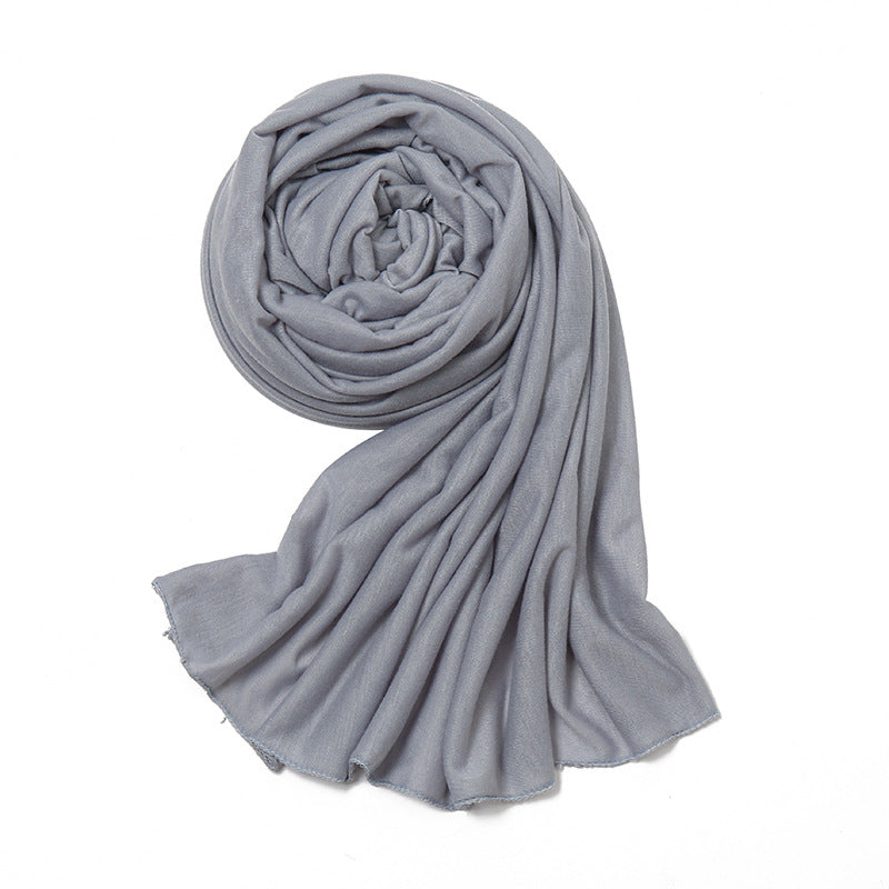 With Hat Monochrome Scarf Shawl Breathable