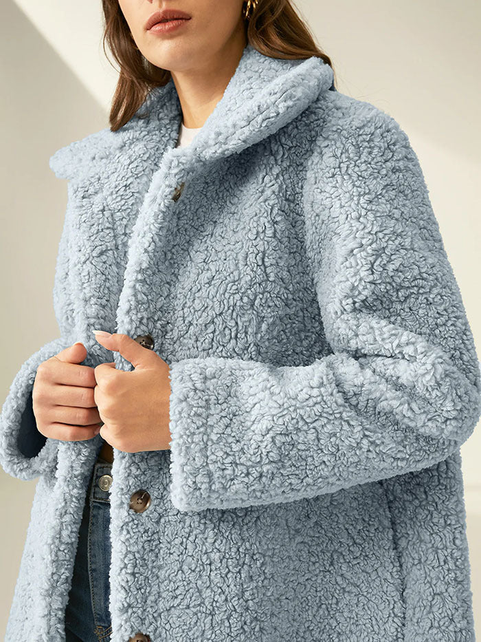 Single-breasted Woolen Coat Outerwear