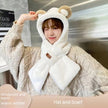 Women's Winter Plush Hat Scarf Thickened Warm