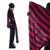 Black Red Black Gray Striped Scarf Punk All-match Soft And Comfortable Drape Knit Wool