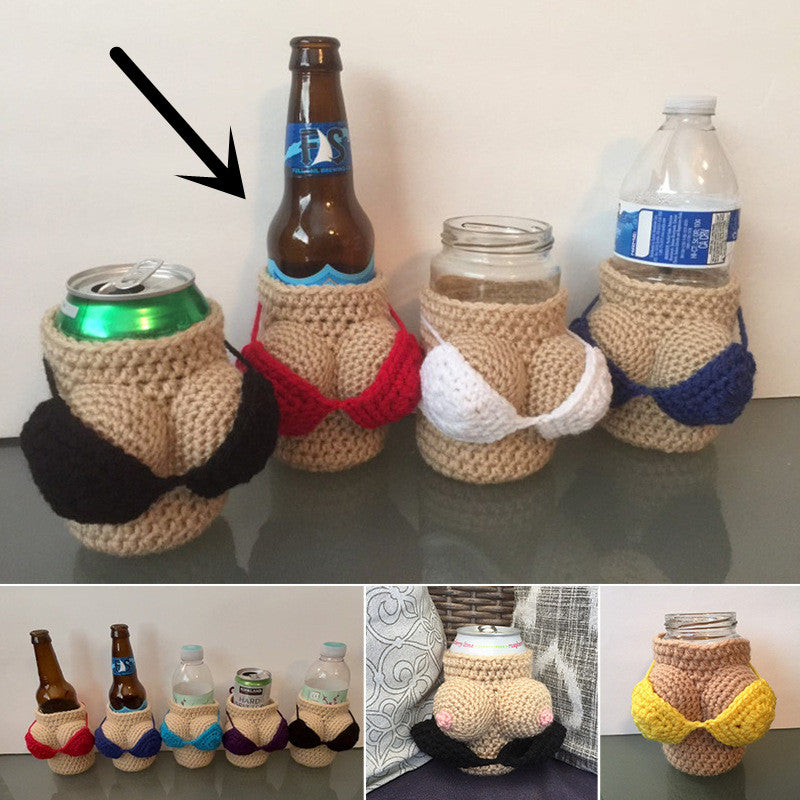 Handmade Knitted Cup Holder Bottle Wine Bottle Holder