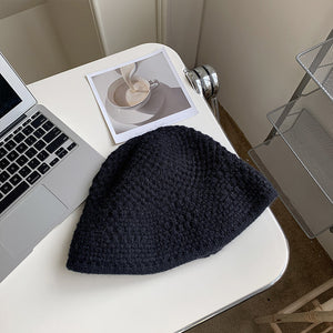 Loose Wool Knitted Warm Wool Bucket Hat