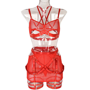 Mesh Perspective Hollow Underwear Suit