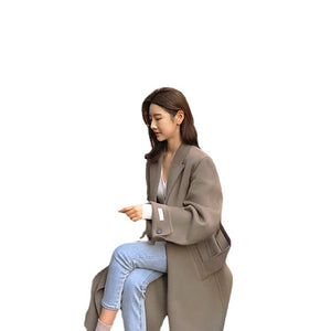 Women's Padded Cashmere Coat Long Over The Knee