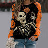 Print Sweatshirt Long Sleeve Pullover Tops Women