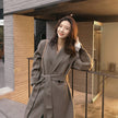 Women's Padded Cashmere Coat Long Over The Knee