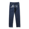 Casual Printed Straight Pants Straight Leg Wide Washed Jeans For Teenagers