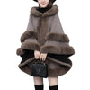 Fashionable Warm Hooded Cape Coat Lady