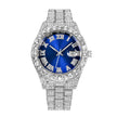 Hot Men's Steel Belt Hip Hop Roman Scale Diamond Quartz Watch