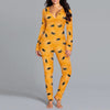 Halloween Printed Jumpsuit Long Sleeve Home Pajamas