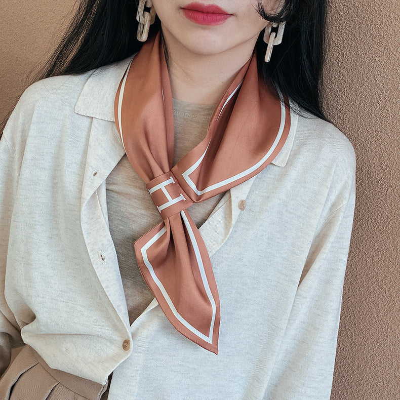 Women's Temperament Wild Letter Stewardess Scarf