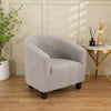 Solid Color Leaves Jacquard Sofa Cover All-inclusive Semicircle Cafe Chair