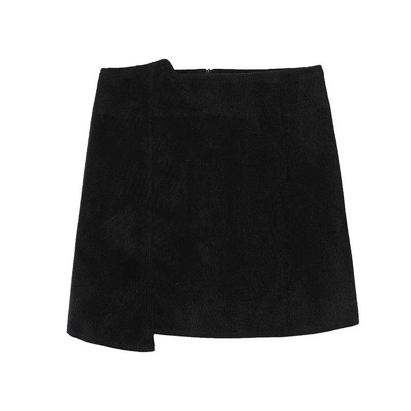 Small Man Buttock Wool Short Skirt Female