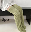 Over Knee High Fuzzy Long Socks Winter Warm Cold Leg Knee Joint Cold-proof Stockings Home Floor Sleeping Socks