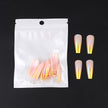 Girl's 24-piece Bagged Long Ballet Nail Dazzling Aurora Two-tone Gradient Wear Nail Polish Fake Nail Tip