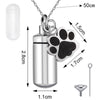 Titanium Steel Cylindrical Urn Pendant Memorial Pet Ashes Necklace Open Perfume Bottle Necklace