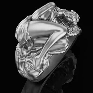 Fashion Men And Women Couple Ring Exaggerated