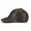 Men Single Leather Thin Baseball Cap