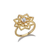 Women's Stainless Steel Rings Vintage Golden Lotus Rings