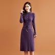 Sweater Bottom Skirt Autumn And Winter Knitting Dress For Women