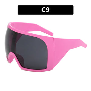 Women's Fashion Large Rim Mask Sunglasses
