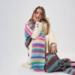 Rainbow Color-blocking Striped Soft Scarf