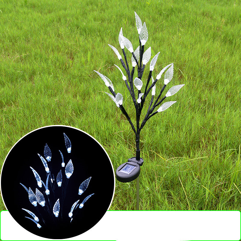 New Solar Leaf Branch Light Garden Lawn