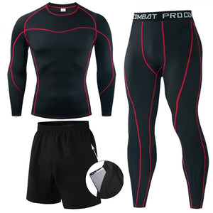 Men's Compression T-shirt Set Quick Drying Sports Tight