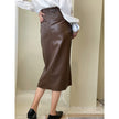 Women's Graceful And Fashionable High Waist A- Line Split Skirt