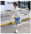 Children Clothing Summer Boys T-shirtDenim Shorts 2pcs