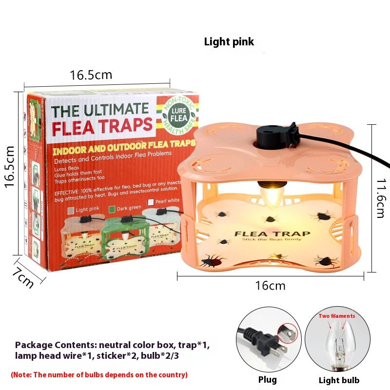 Household Pet Fly Bug Trap Square Telescopic Sticky Bug Lamp Flea Trapper